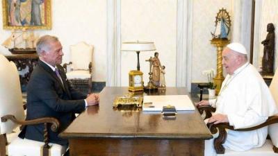 Jordanian Monarch Concludes Visit to Italy with Meeting with Pope Francis