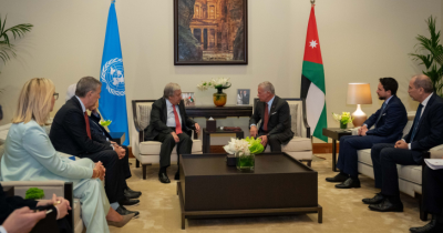 Jordan's King to Guterres: Doubling Humanitarian Aid for Gaza