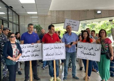 Protest by Contract Faculty at "Lebanese University": Demand for Approval of the Job Stabilization File