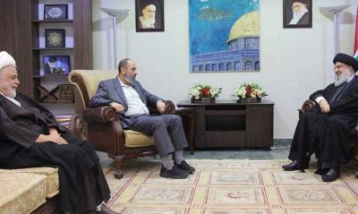 Nasrallah Receives Taqoush and Emphasizes Cooperation Among Resistance Forces in Support of Gaza