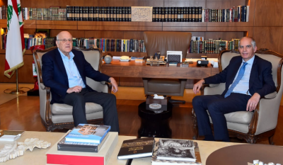 Miqati Discusses Efforts to Stop Violence and Tensions with Magro