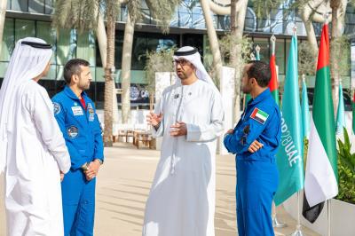 Meeting between COP28 President and Mohammed bin Rashid Space Centre Team