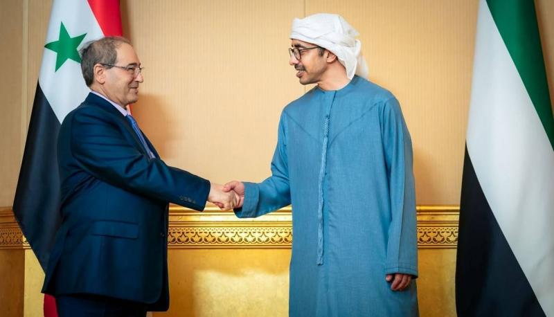 Abdullah bin Zayed Meets Al-Miqdad: Emphasizing the Depth of Relations with Syria