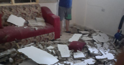 Injury of Mother and Son Due to Ceiling Collapse