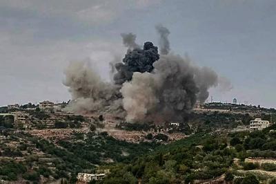 Israel Bombs Hezbollah Infrastructure and Military Building
