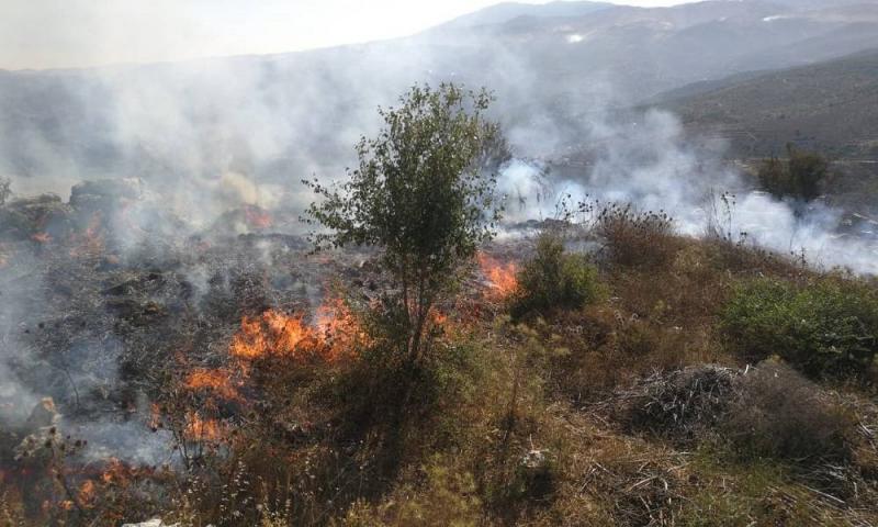 Fires Continue to Burn in the Chouf Region with Widespread Civil Defense Mobilization