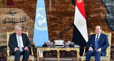 Sisi and Guterres Discuss Aid Enforcement Efforts for Gaza