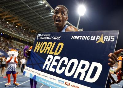 Ethiopian Germa Breaks Record at Paris Meeting