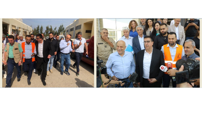 Hajjar Tours Tyre and Inspects Shelters for Displaced Persons