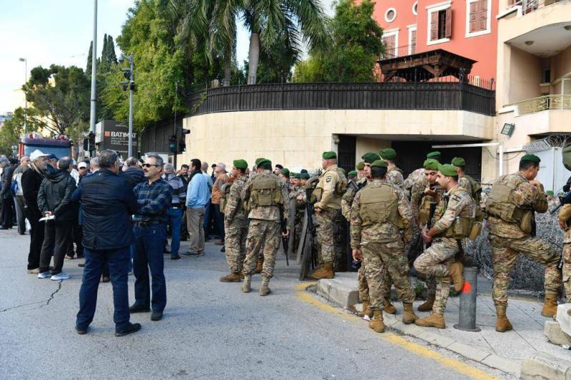 Retired Military Personnel Protest in Front of the Government Palace