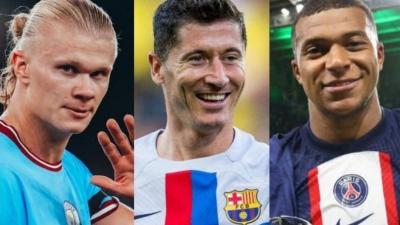 Haaland and Mbappe Equal Lewandowski at the Top of Champions League Scorers