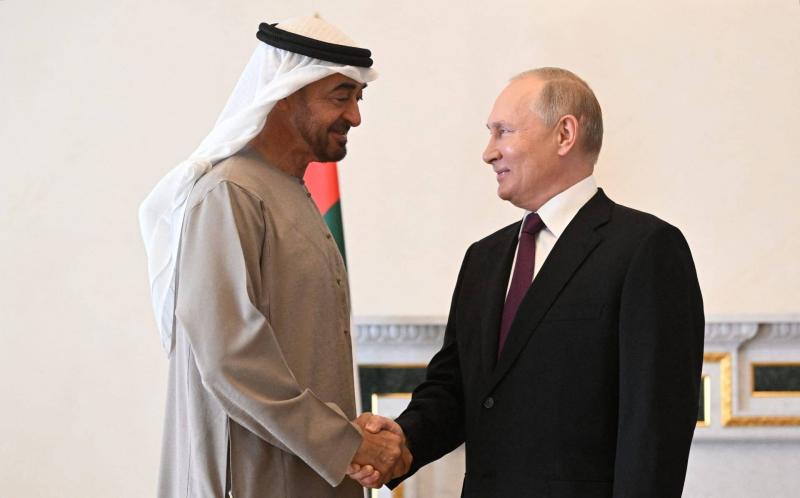 Mohammed bin Zayed and Putin Discuss Bilateral Relations