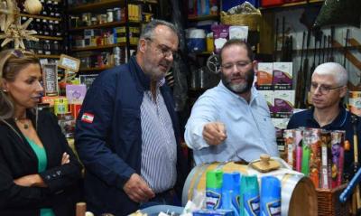 Bouchikian Visits Aley, Inspecting Its Artisan and Heritage Markets