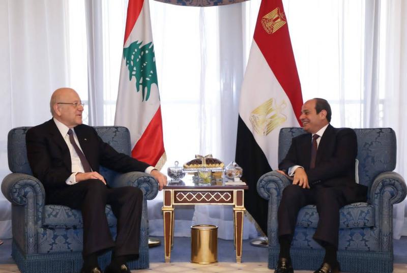 Ahead of the Arab Summit... Mikati Meets Sisi and Iraqi Prime Minister