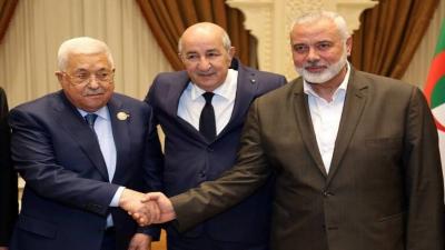 لقاء نادر.. رئيس الجزائر يجمع الرئيس الفلسطيني ورئيس حركة حماس
