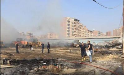 Massive Fire Consumes Clothing Shops in Egypt