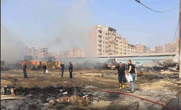 Massive Fire Consumes Clothing Shops in Egypt