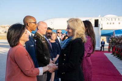 Jill Biden: First to Arrive in Amman for the Royal Wedding