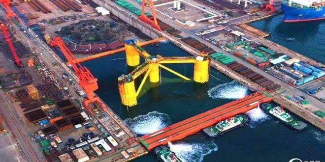 Launch of China's First Floating Offshore Wind Power Platform