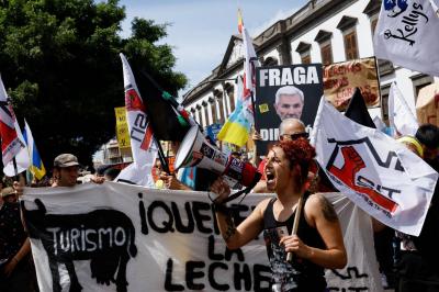 Protest Against "Overtourism" in a Spanish Island!