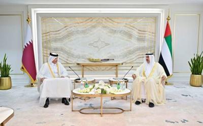 Saqr Ghobash Receives Qatari Shura Council President