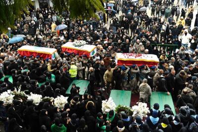 Title: Photos: The South Bids Farewell to the Victims of the Israeli Airstrike in Nabatieh