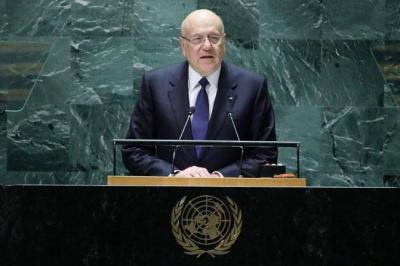 Mikati Outlines Three Challenges Facing Lebanon from New York