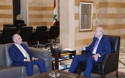 Miqati Meets Defense Minister, Government Palace Buzzing with Diplomatic Meetings