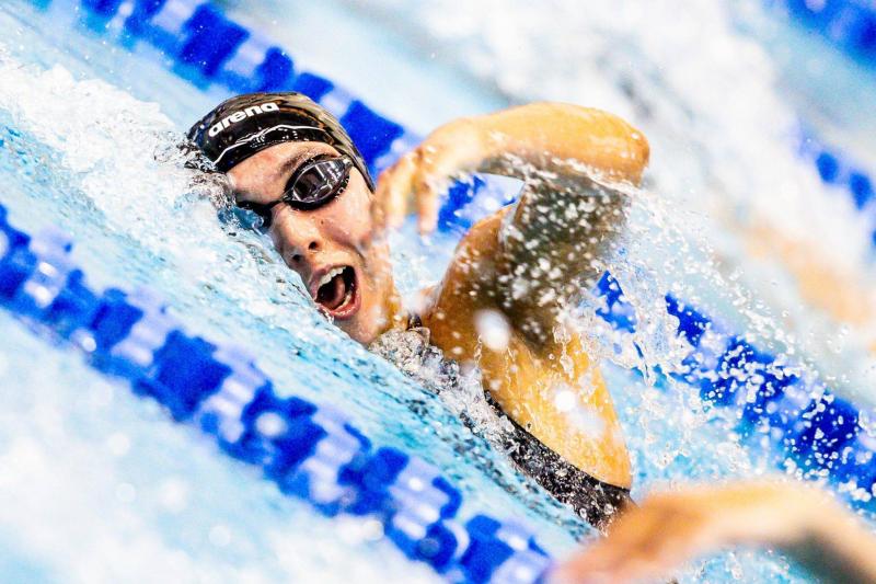 Hask Wins Gold in Women's 100 Meter Butterfly at Swimming Competitions