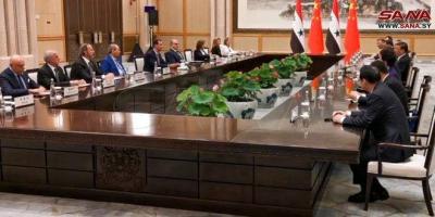 Chinese President to Syrian Counterpart: We Support a Political Settlement for the Syrian Case