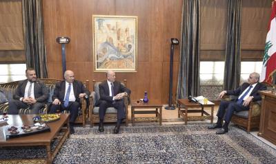 Berri Receives Makzoum and Delegation from "Tajaddod" Bloc