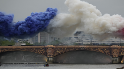Colorful Smoke Celebrates the Paris 2024 Olympics