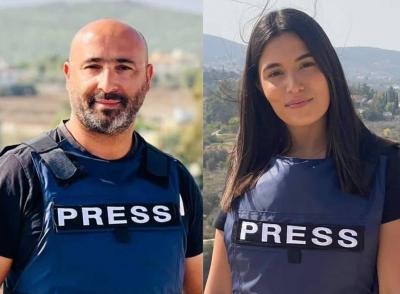 Title: Martyrdom of Journalists Farah Omar and Rabi’a Ma’ammari in Israeli Airstrike Targeting Southern Lebanon
