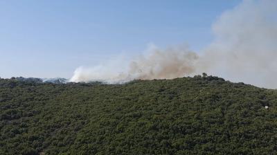 Fires in Southern Lebanon Due to Israeli Shelling