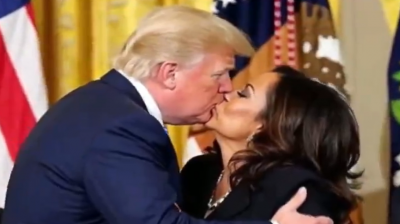 A Kiss Ignites Social Media: What Happened Between Trump and Harris?