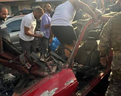 Title: Casualties from Targeting a Car in Marjeyoun Square (Video)