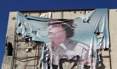 Muammar Gaddafi and Giulio Andreotti