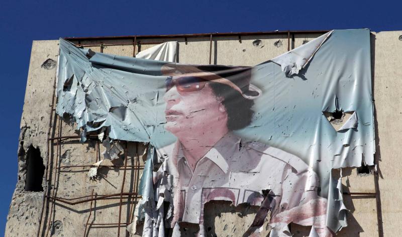 Muammar Gaddafi and Giulio Andreotti
