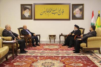 Nasrallah Meets with a Leading Delegation from Hamas