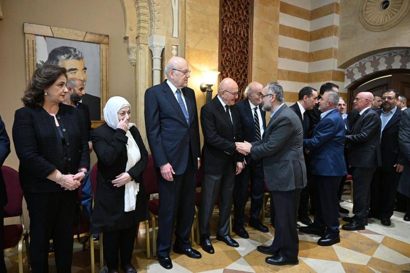 Political, Party, Spiritual, and Military Figures Condole with Mustafa Al-Hariri