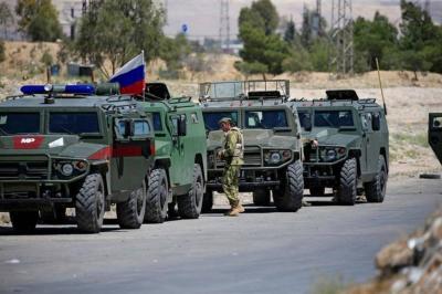 Injury of a Russian Soldier from a Bomb Explosion in Northeast Syria