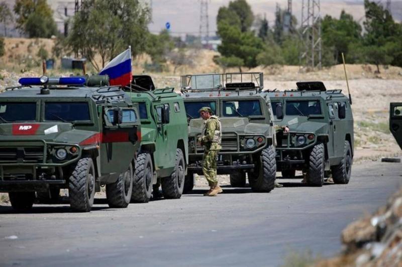 Injury of a Russian Soldier from a Bomb Explosion in Northeast Syria