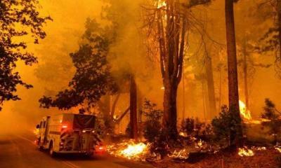 Fourth Largest Fire in Its History... Wildfire Raging in California