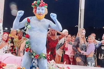 Shocking Scene at the Olympics: The "Blue" Christ!