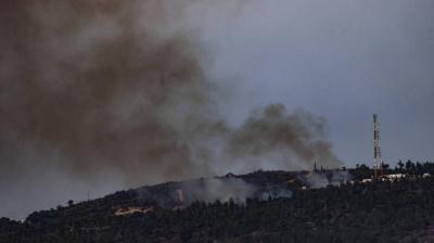 Title: "Rockets from Hezbollah Fall in Ramim in the Upper Galilee"