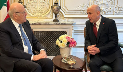 ميقاتي يلتقي وزير الدفاع البريطاني: للوقف الفوري لإطلاق النار