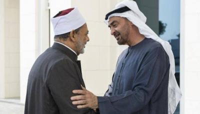 محمد بن زايد يبحث مع شيخ الأزهر تعزيز الحوار والتفاهم إقليمياً ودولياً