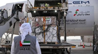 الإمارات تُرسل الطائرة الـ 18 من المساعدات دعماً للبنان