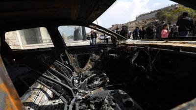 بالفيديو- هجوم المستوطنين على بلدة بيت فوريك في نابلس