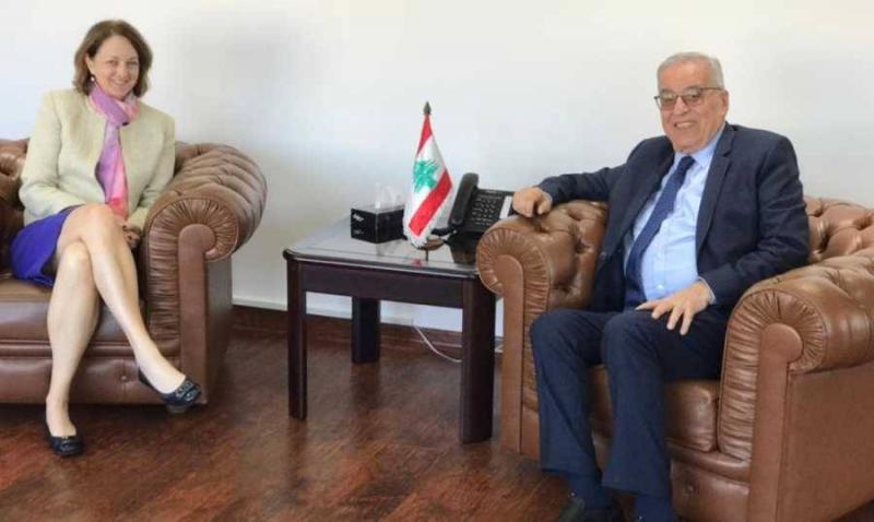 بو حبيب أطلع السفيرة الأميركية على نتائج القمة العربية